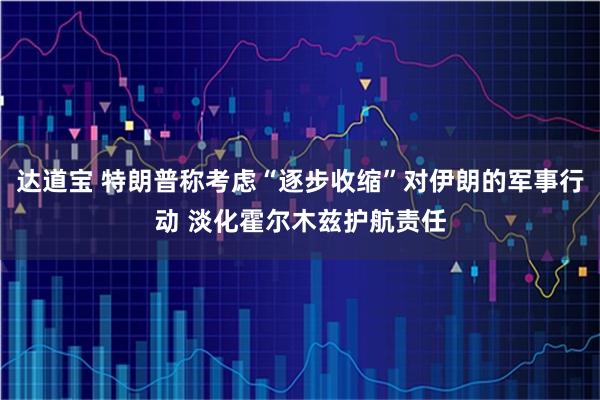 达道宝 特朗普称考虑“逐步收缩”对伊朗的军事行动 淡化霍尔木兹护航责任