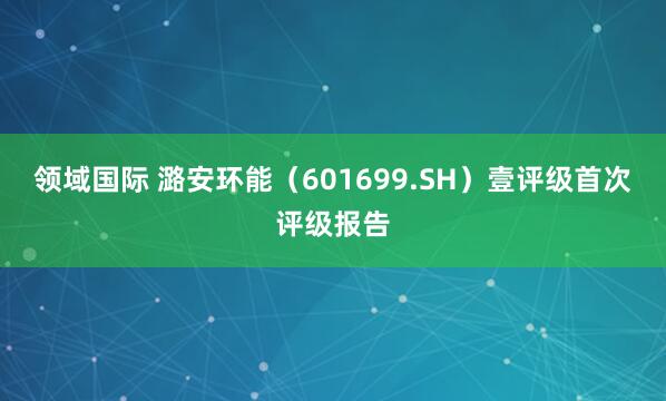 领域国际 潞安环能（601699.SH）壹评级首次评级报告
