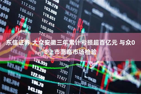 东信证券 大众安徽三年累计亏损超百亿元 与众08上市面临市场检验